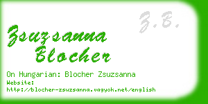 zsuzsanna blocher business card